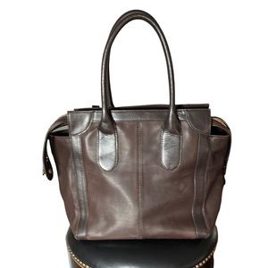 MISCHKA BADGLEY LEATHER TOTE Bag.